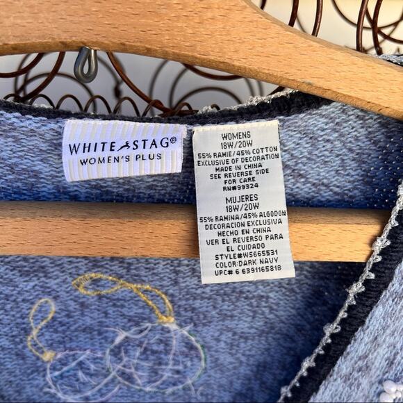 Vintage Ugly Christmas Zip Up Cardigan featuring snowman and a winter flurry - Picture 3 of 7